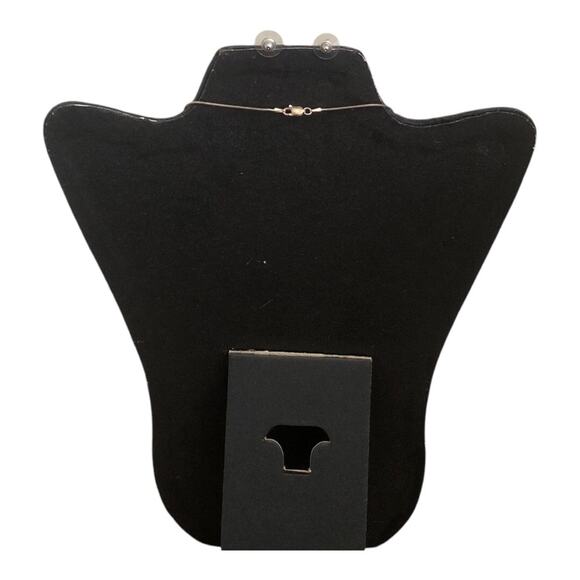 Vintage Western Country Chic Red Gemstone Horseshoe Design Necklace Earrings Set - Picture 4 of 8